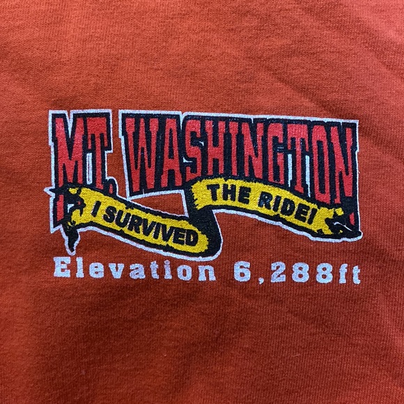 MT Washington Live Free or Die T-Shirt M Orange Moose - Picture 3 of 5